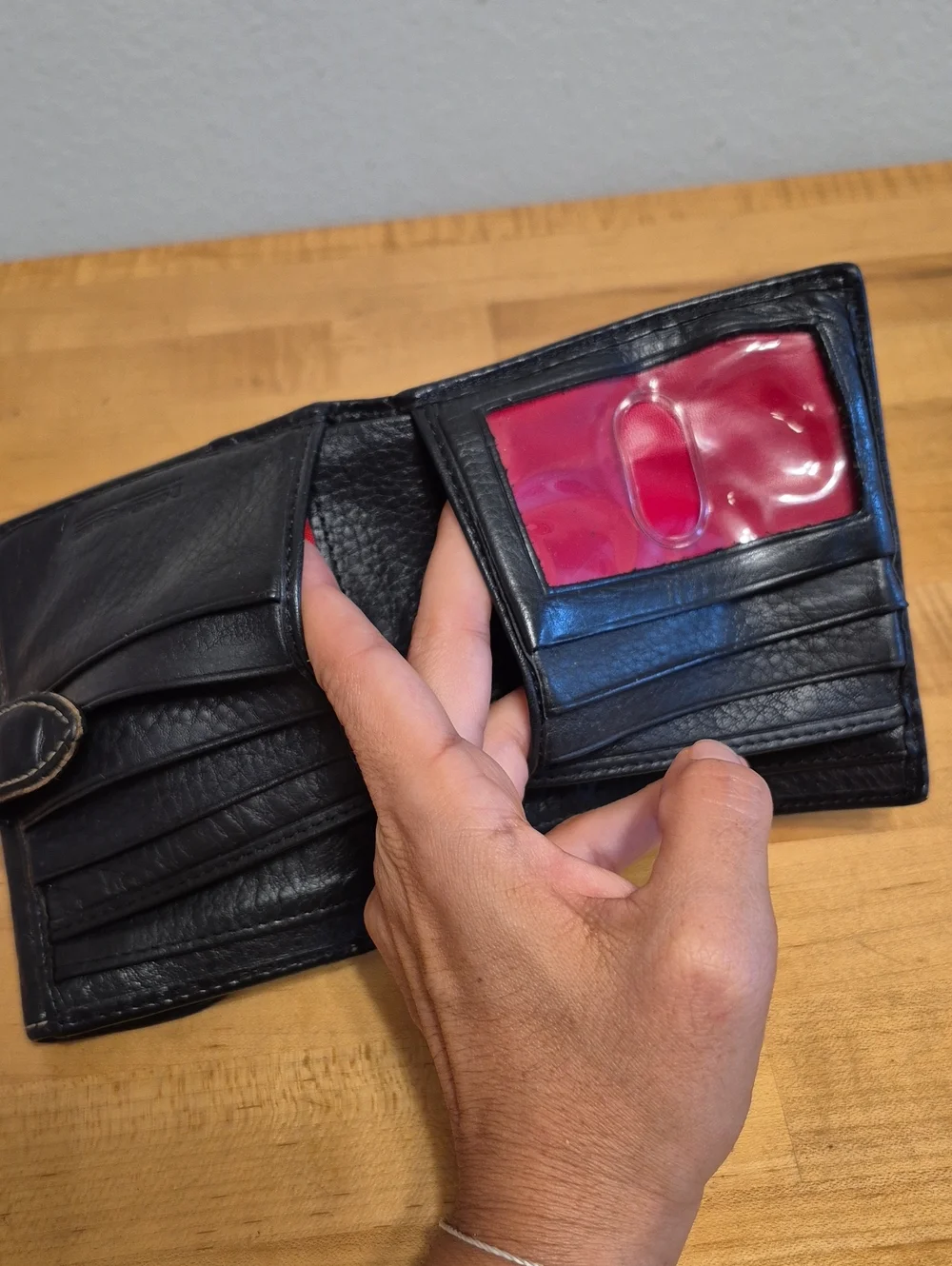 Dooney & Bourke 1975 Black Soft Leather Wallet Single Fold & Pouch
